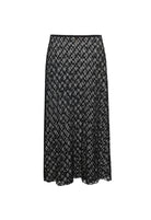 Spell Serpent Lace Maxi Skirt in Noir