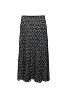 Spell Serpent Lace Maxi Skirt in Noir