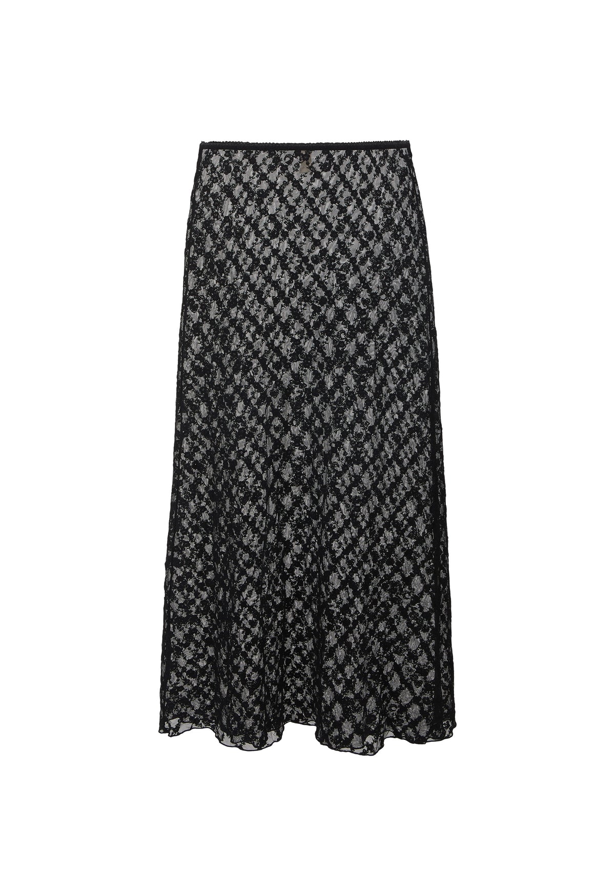 Spell Serpent Lace Maxi Skirt in Noir