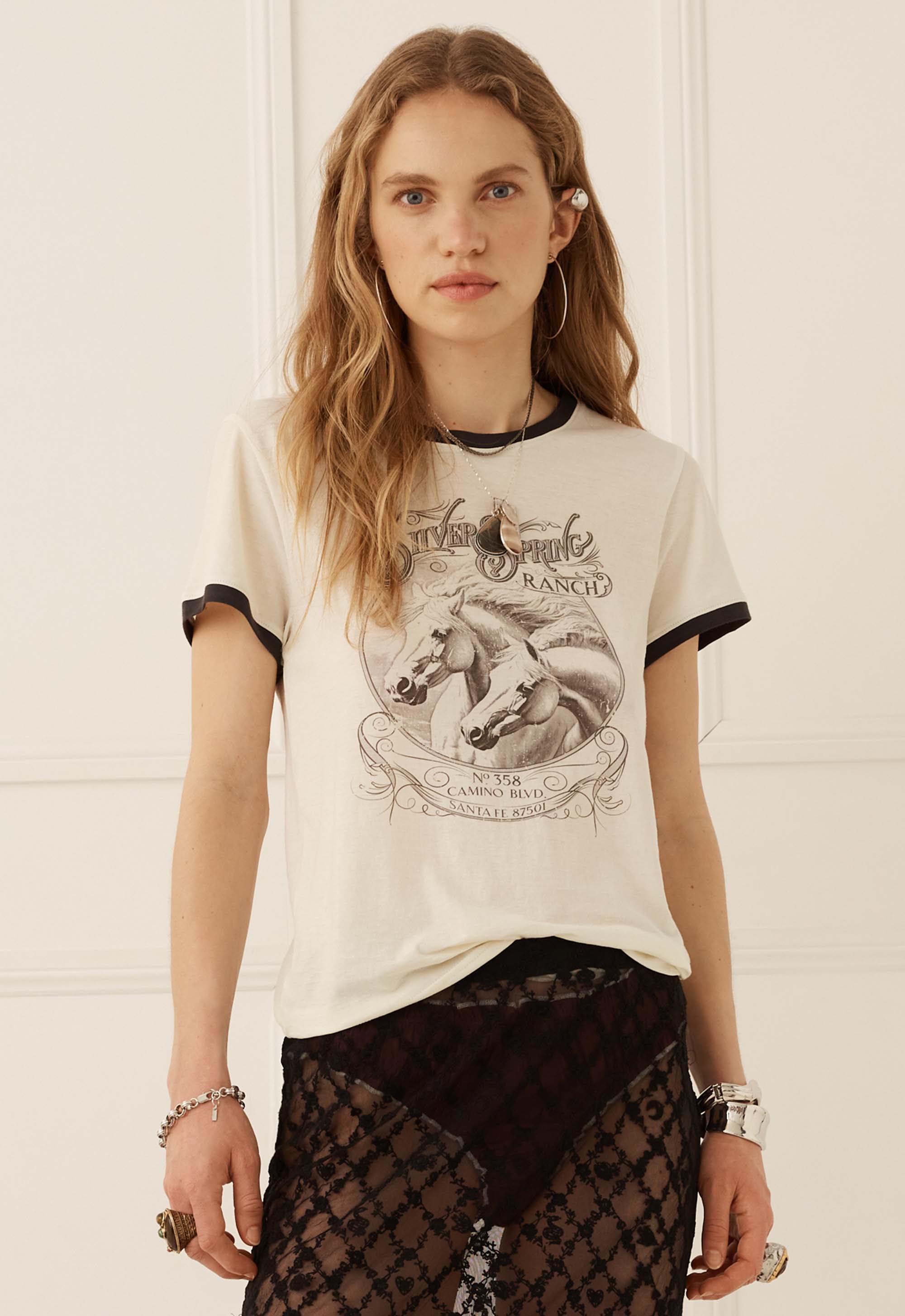 Spell Silver Spring Tee in Vintage Cream