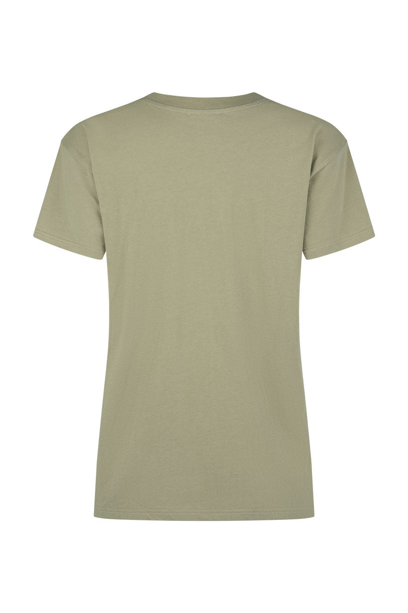 Green t-shirt on a white background
