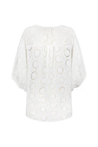 White lace top on a white background