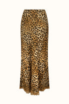 Leopard print skirt on a white background