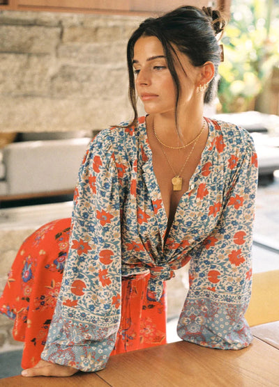 Spell - Village Blouse - Sky