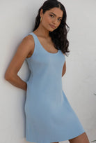 Knitted blue mini dress from Girl and the Sun