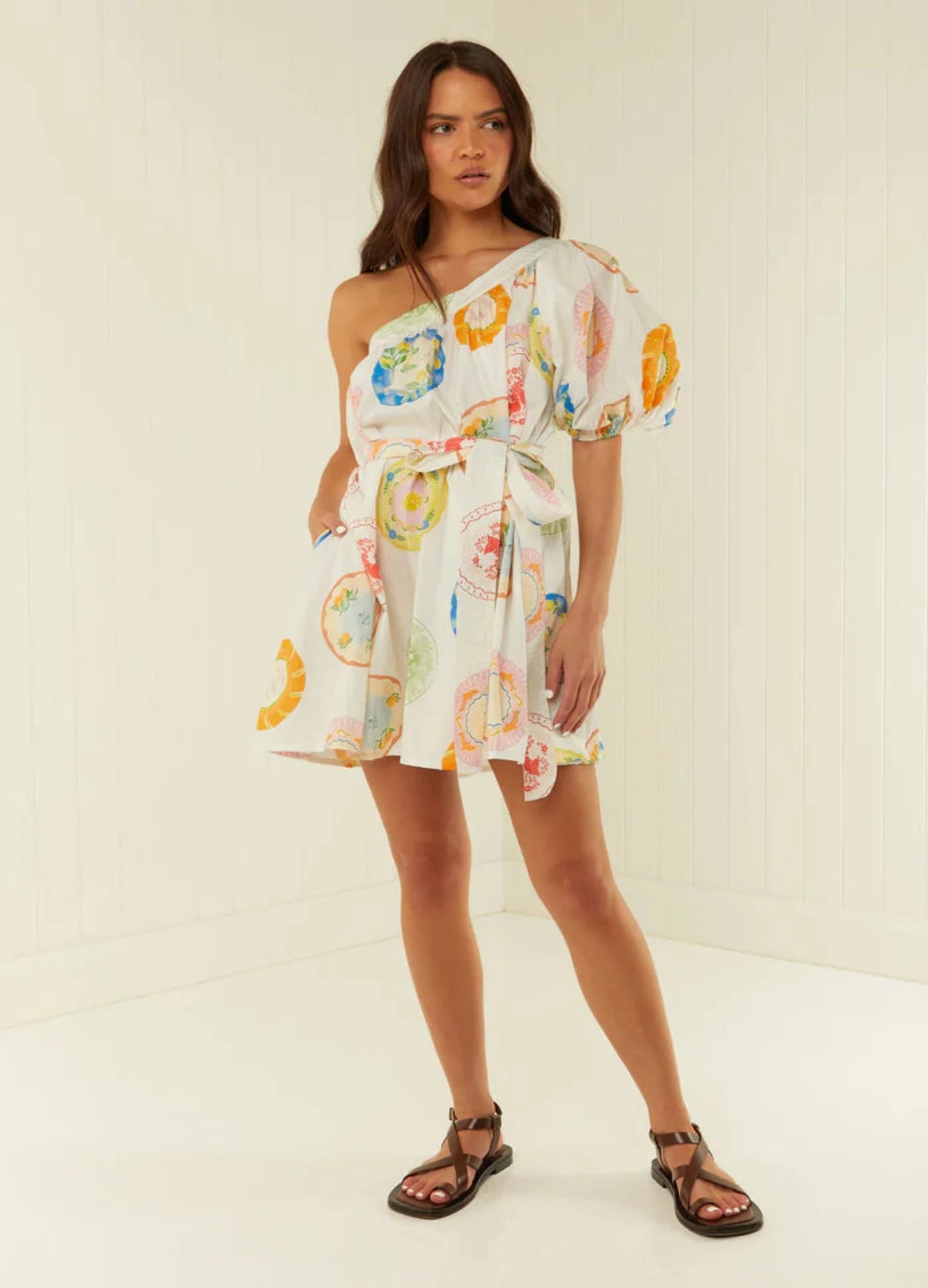 One shoulder motif dress from Palm Noosa