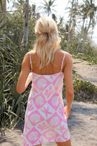 Palm Collective Pink Candy Shell Slip Dress, back view
