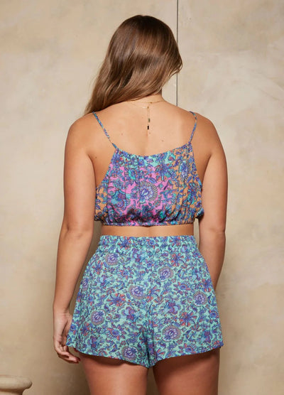 Pretty paisley floral printed cami top 