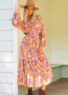 Midi Dress Annalise the perfect winter floral dress 