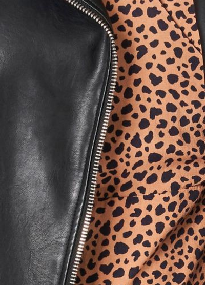 Long Sleeve Ally Biker Jacket - Black