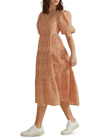 Mink Pink - Short Sleeve Morwell Midi Dress