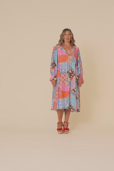 Spell - Cha Cha Boho Midi Dress - Jewel
