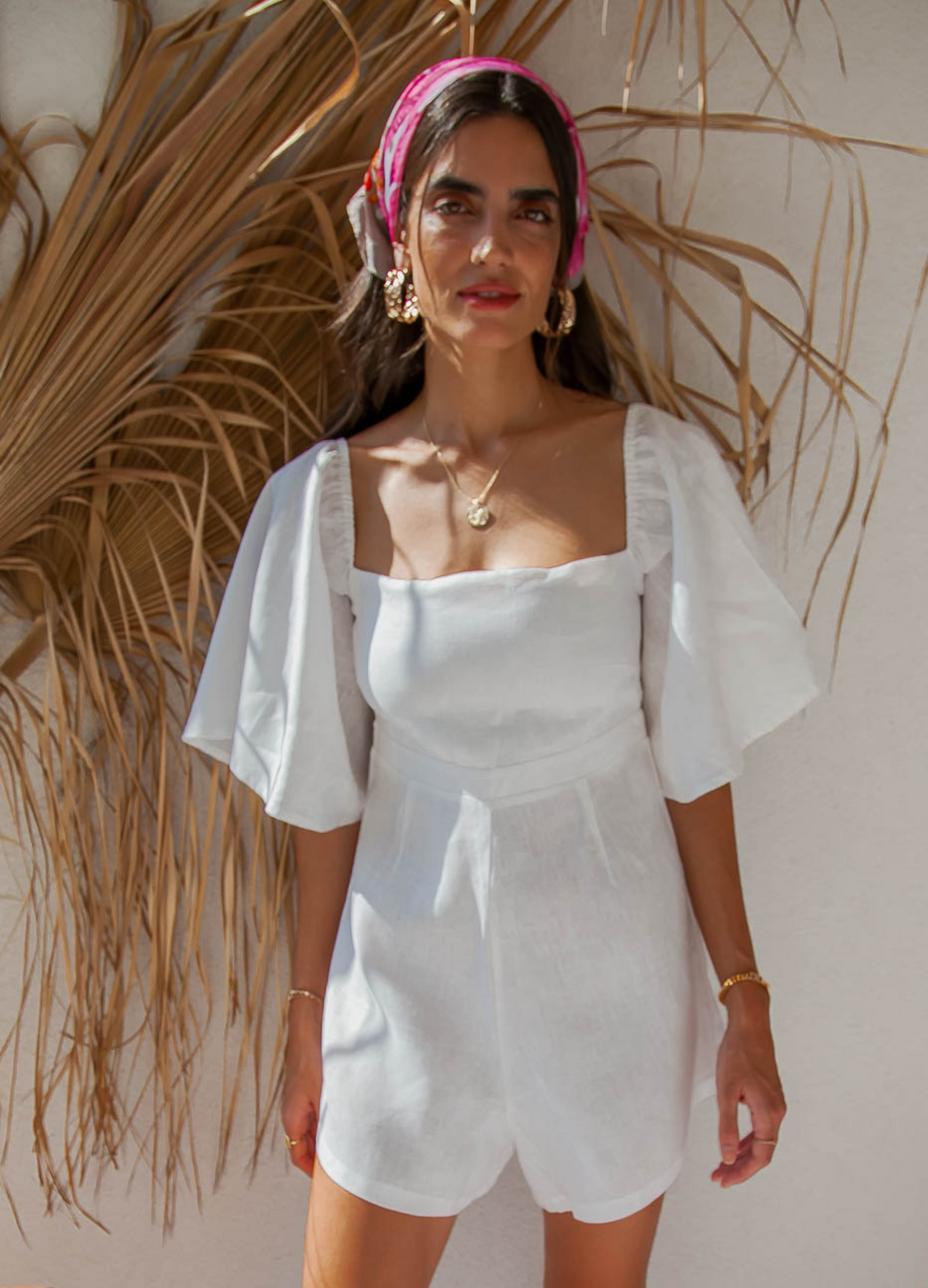 Palm Collective - Luna Playsuit - White