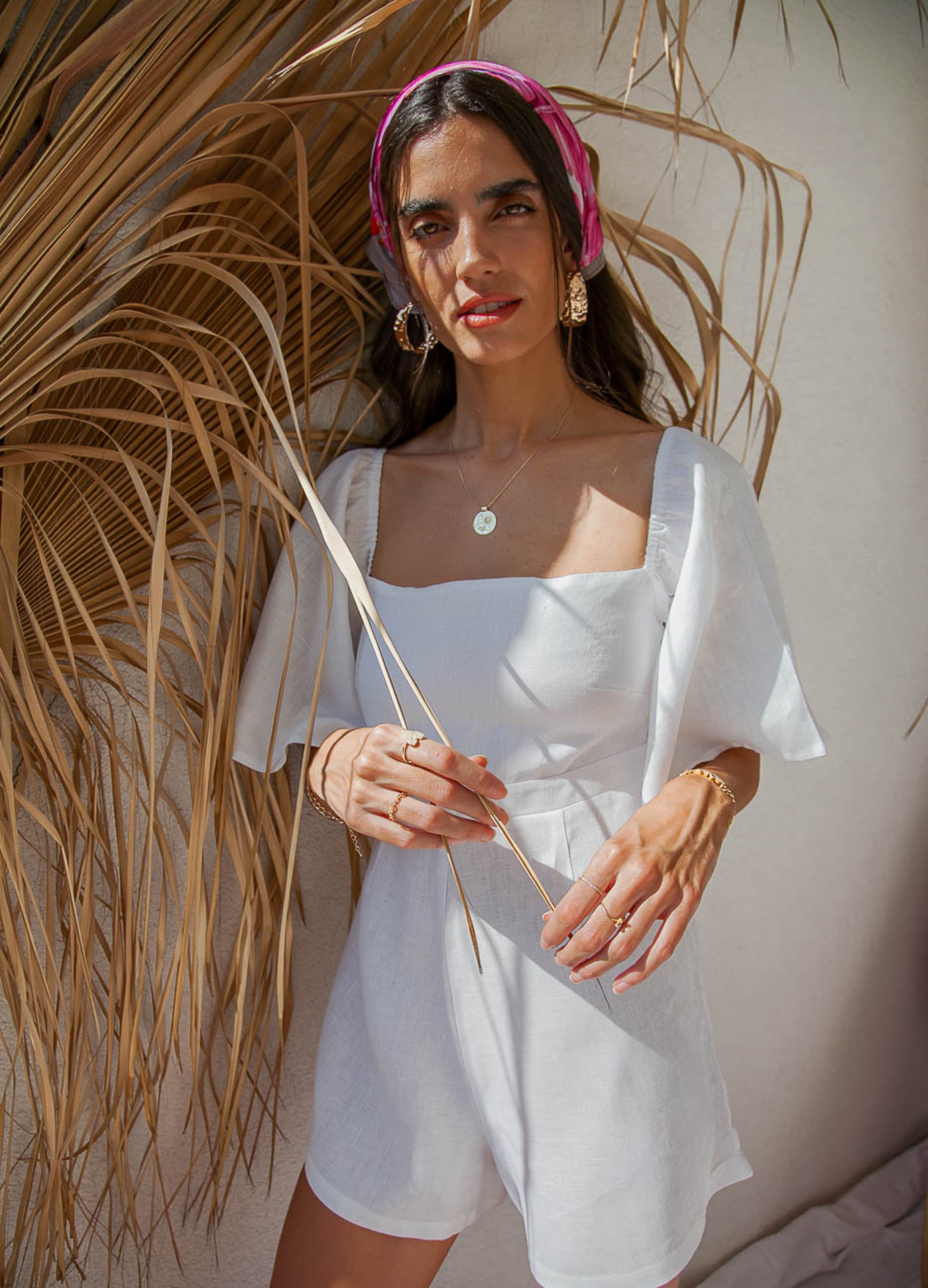 Palm Collective - Luna Playsuit - White