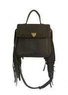 The Innerbloom black bag made in leather with fringing