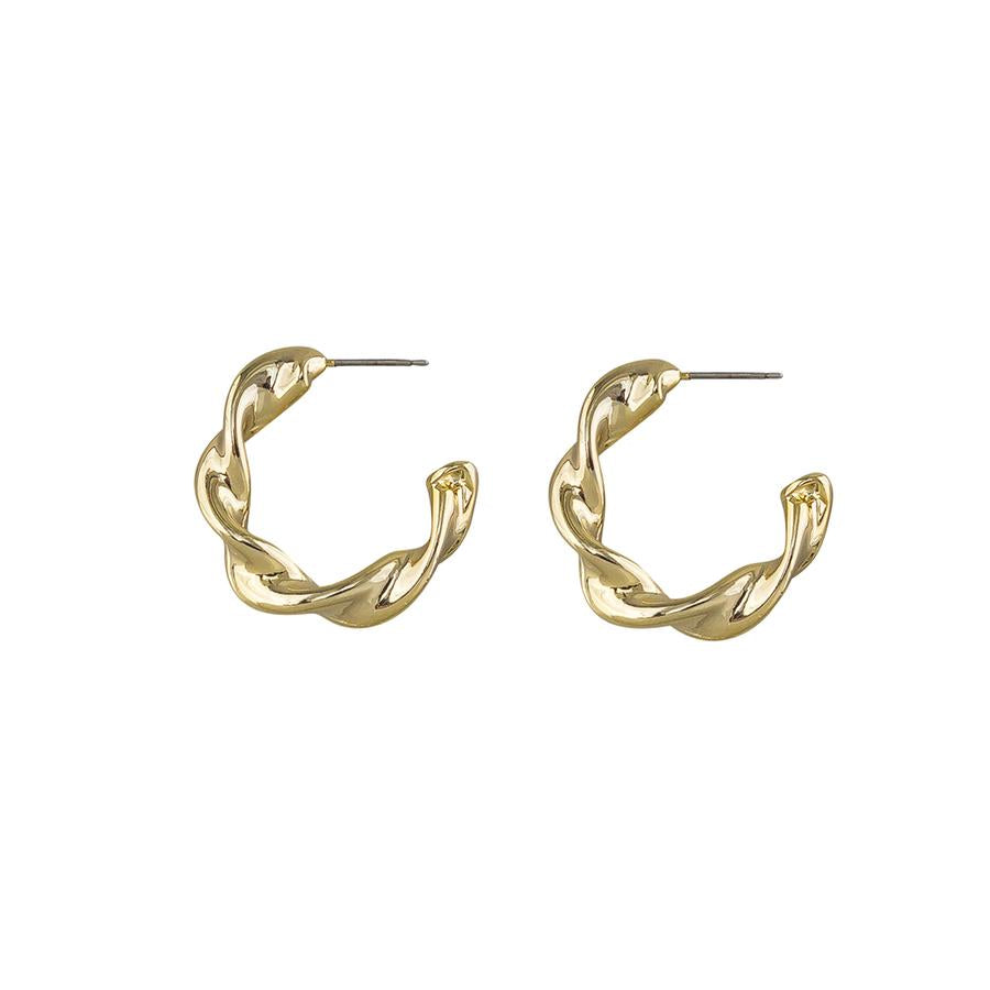 Gold twist detail hoops