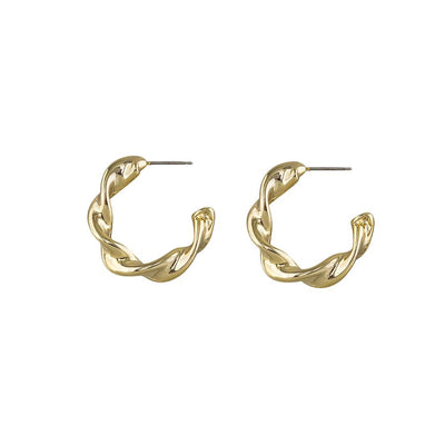 Gold twist detail hoops