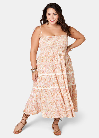Model wearing the daydream believer dress