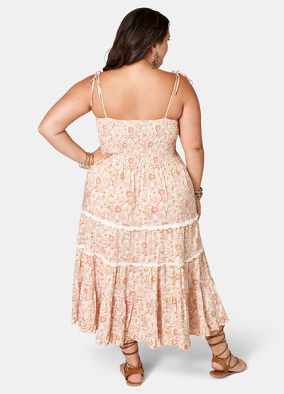 Model wearing the daydream believer dress