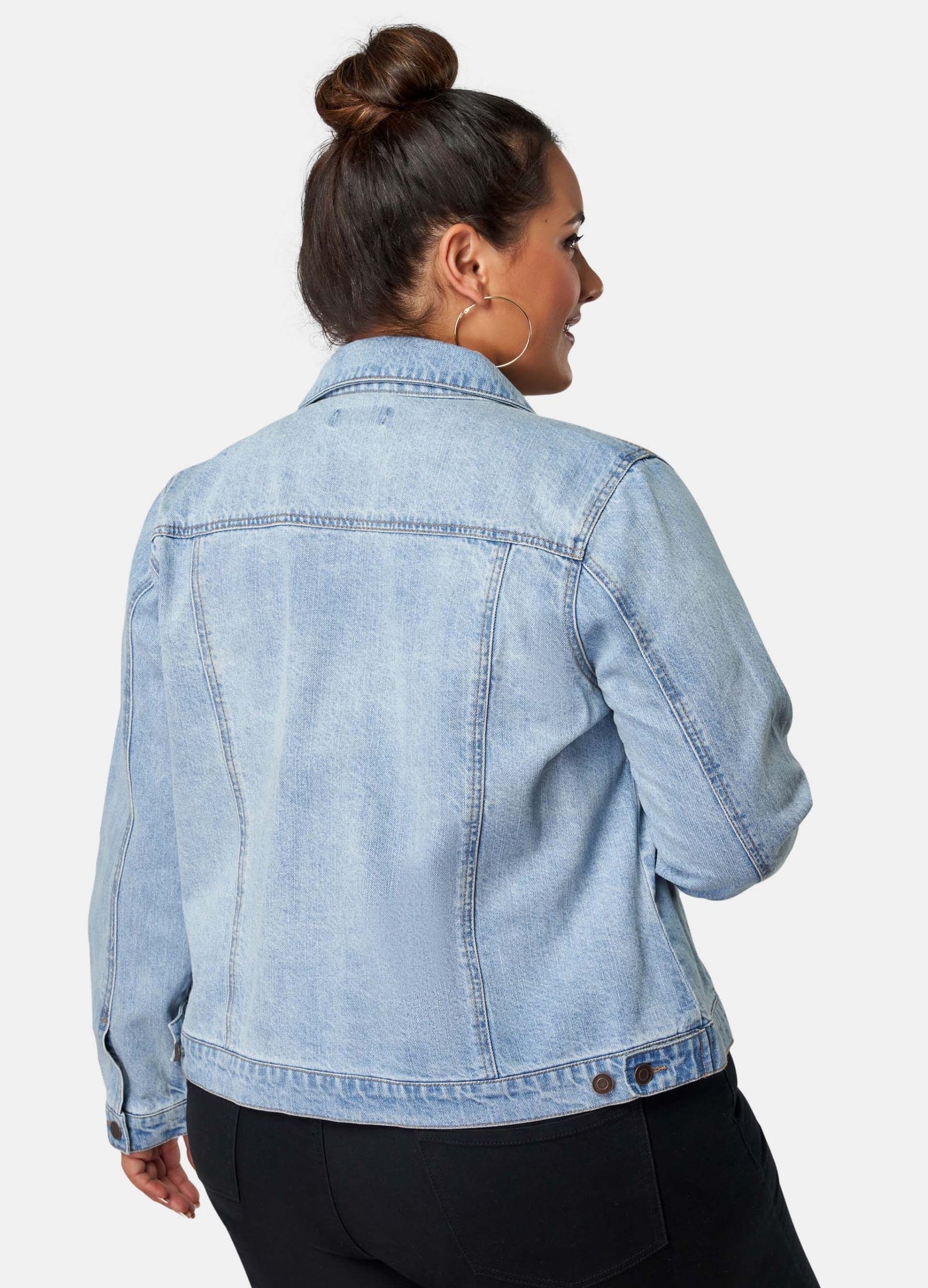 Back of denim jacket