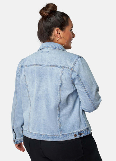 Back of denim jacket