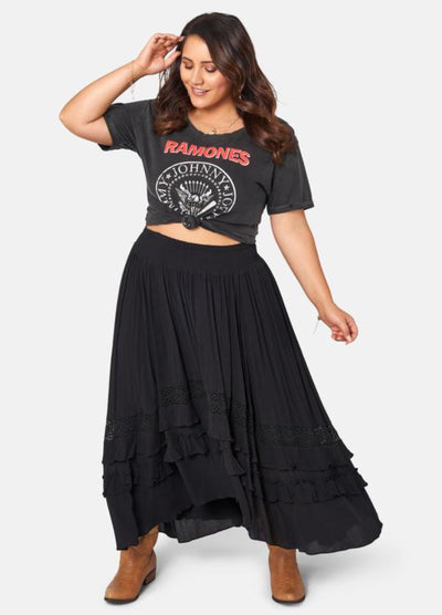 Black Gypsy Maxi Skirt