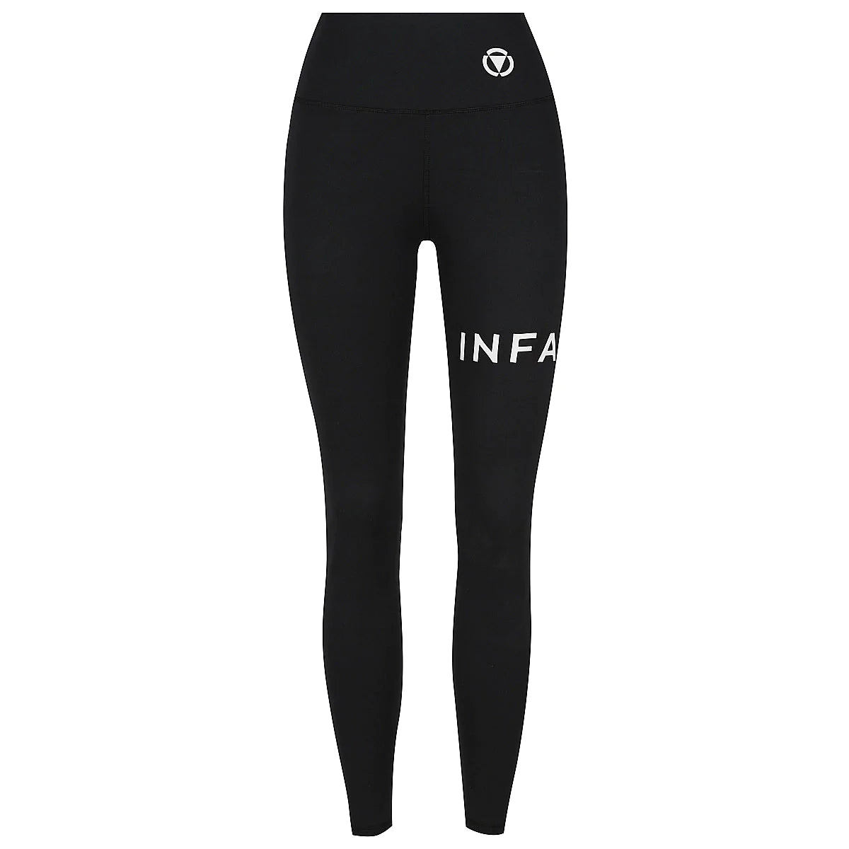 Classic Black Active Legging with white logo from Infamous Active at She Creates Stories.