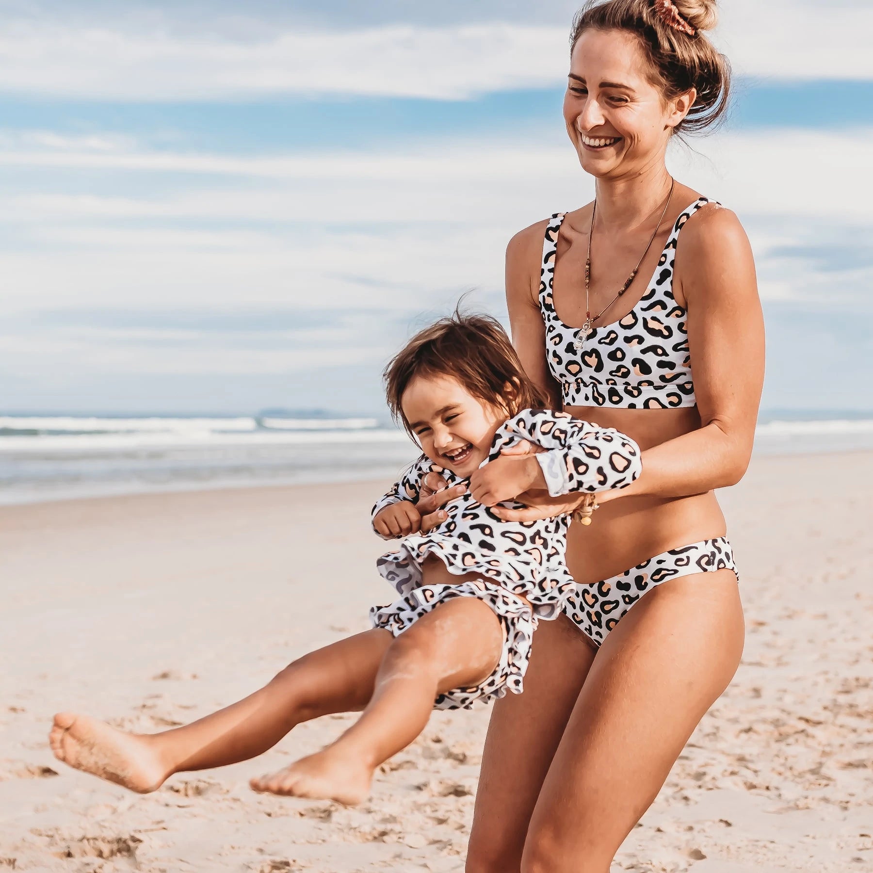 Mini Annie Rashie in safari animal print