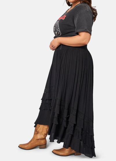 Black Gypsy Maxi Skirt