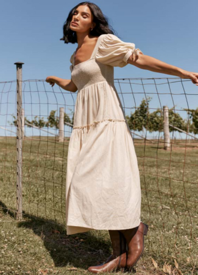 Model wearing the Wren Dress