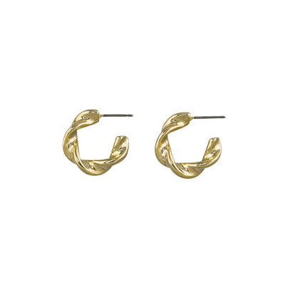 Small Twisted Gold Hoop