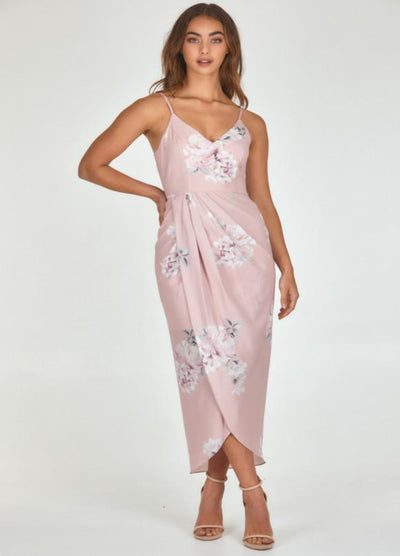 Style State - Strappy Mia Floral Print Dress with Tulip Hem