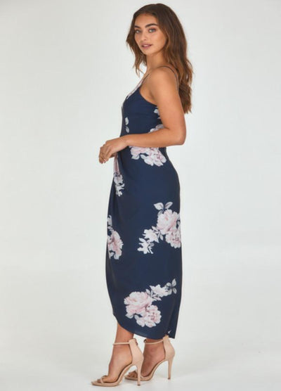 Style State - Strappy Mia Floral Print Dress with Tulip Hem