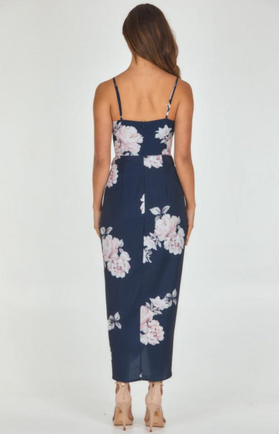 Style State - Strappy Mia Floral Print Dress with Tulip Hem