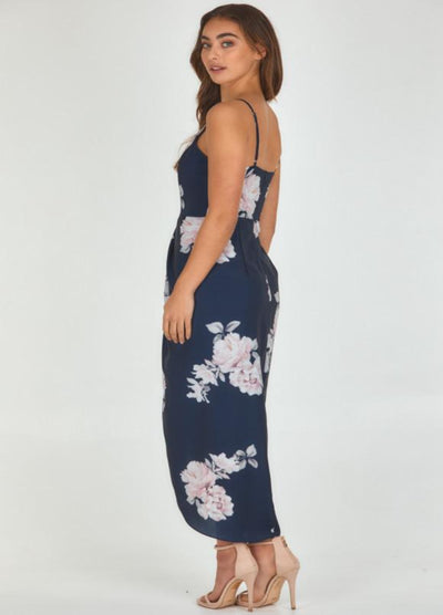 Style State - Strappy Mia Floral Print Dress with Tulip Hem